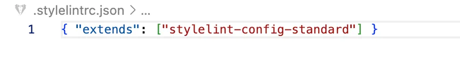Новый файл .stylelintrc.json